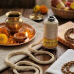 सफेद कच्चा धागा | शुद्ध सूती पूजा धागा | धार्मिक अनुष्ठानों हेतु
